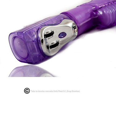 Vibratore Rabbit Vibrante con Perline e Funzione Su Giu Viola